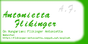 antonietta flikinger business card